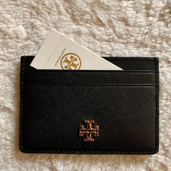 Tory Burch Handbags - Tory Burch Black Leather Card Case Wallet